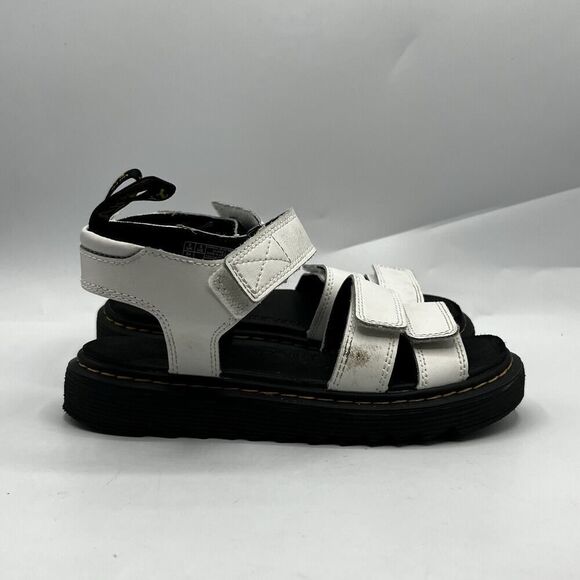 Dr. Martens Doc Girls Klaire J Slingback Sandals Youth Size 3 White Air Wair - Picture 1 of 11